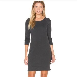 James Perse Raglan Sweatshirt Dress Cotton Gray NWT Size 0